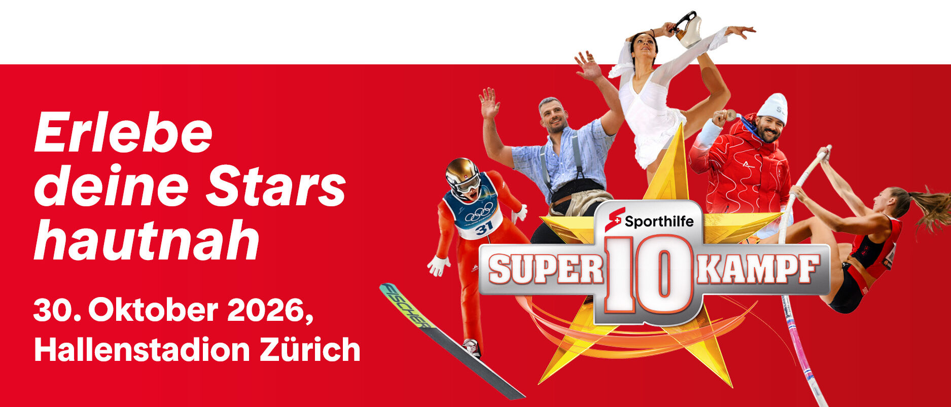 Keyvisual Sporthilfe Super10Kampf mit Athlet*innen
